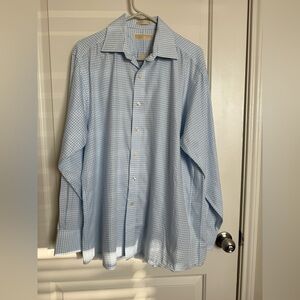 Michael Kors - Large, checked soft button down, family photos, date night dinner